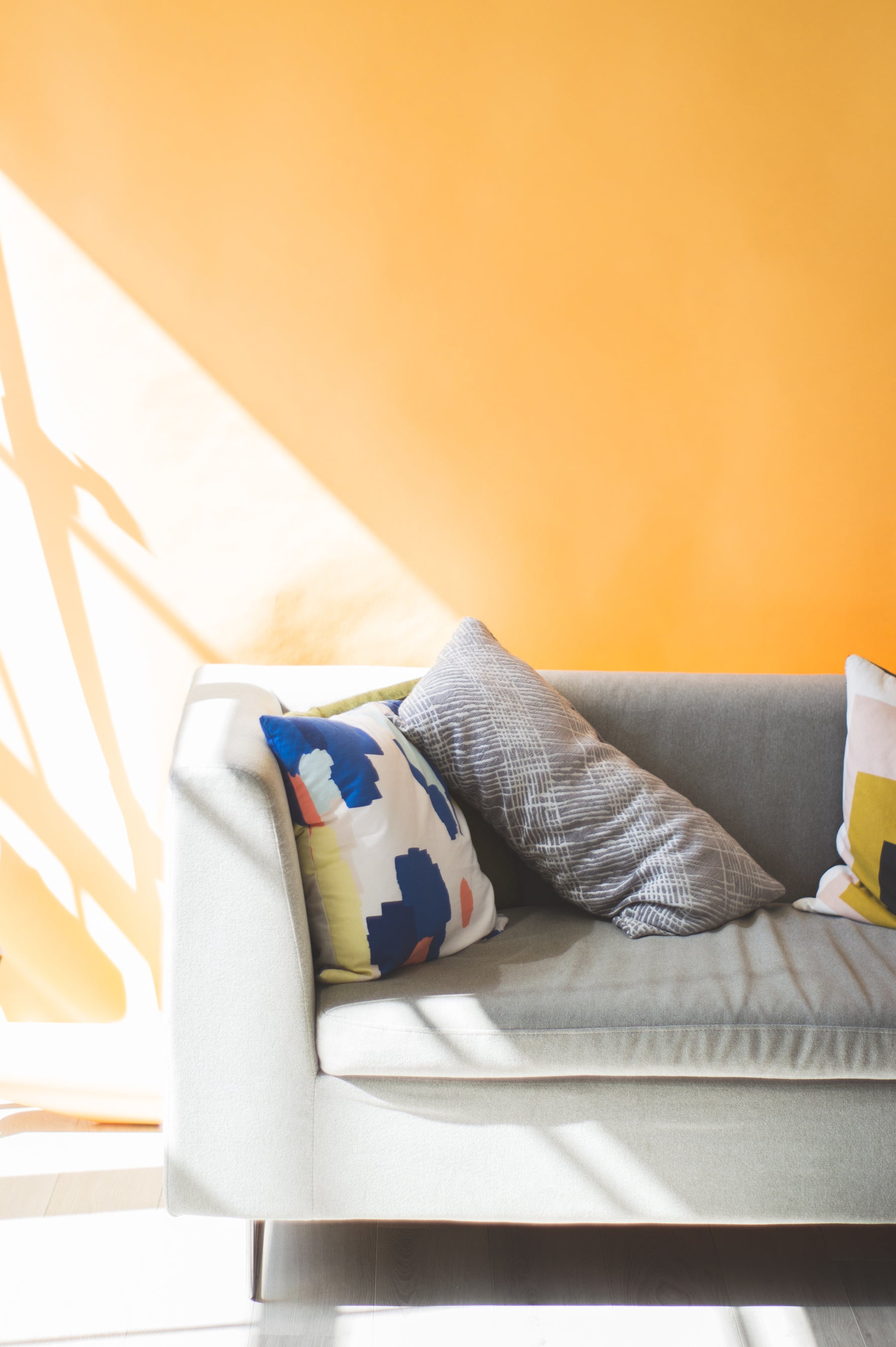 Sunny room with couch